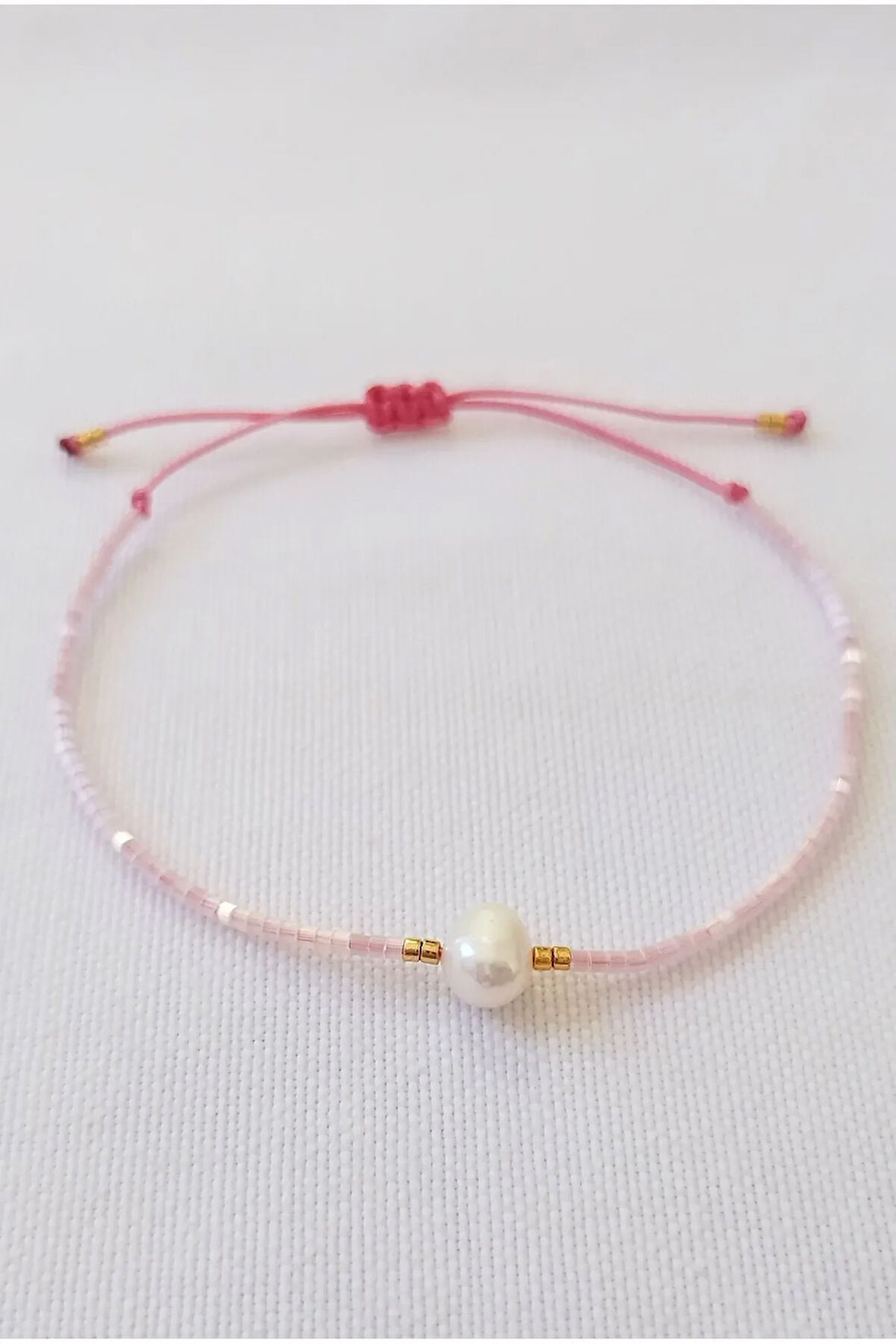 Miyuki Dizi Tek Sıra Minimal Bileklik ( Zeytin Ağacı Bilekliği)