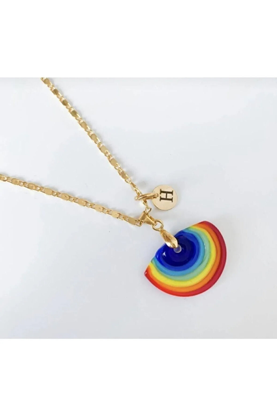 Murano Renkli Gökkuşağı Kolye