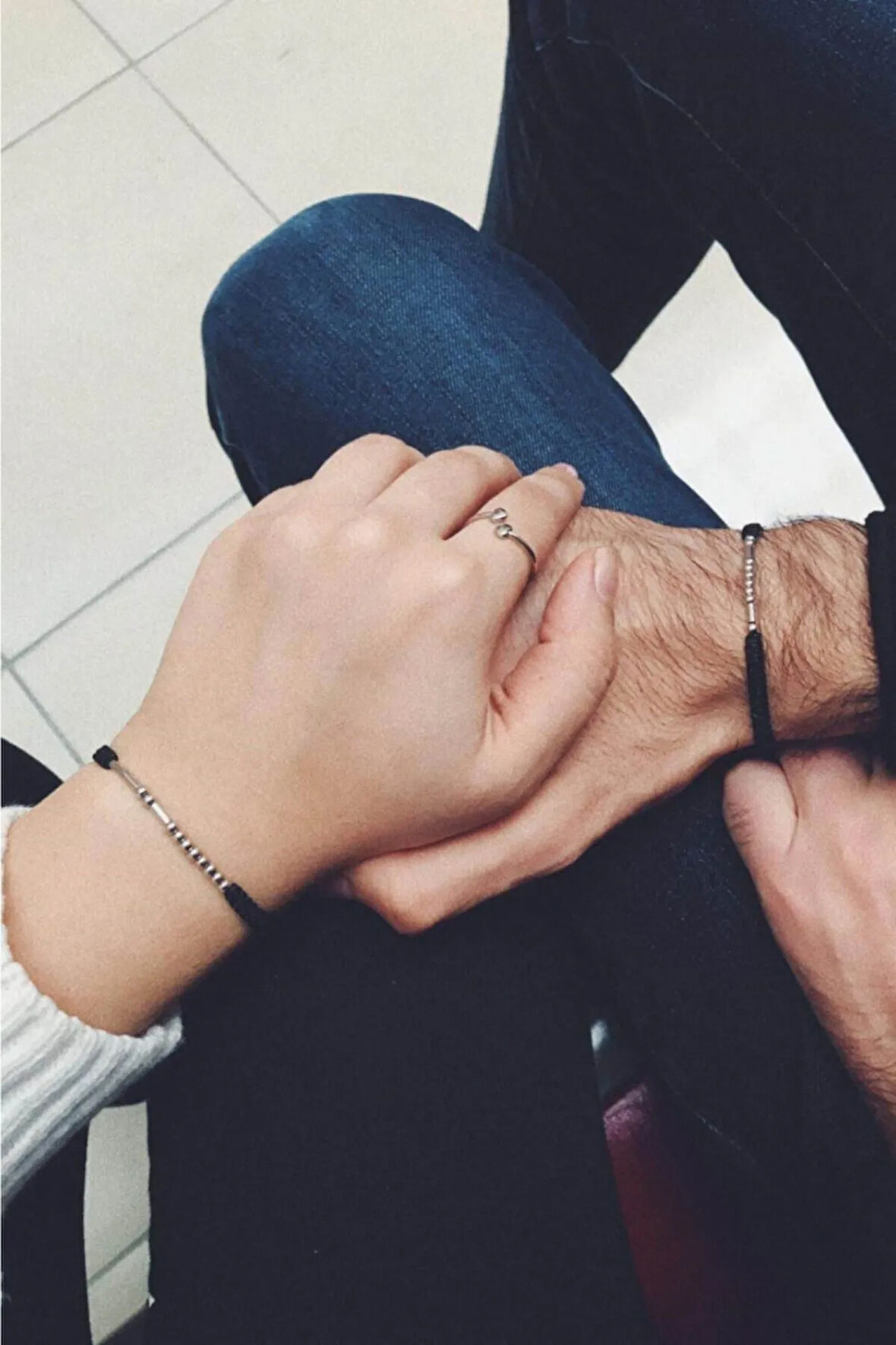 Mors Alfabesi Aşkım Yazılı Gümüş Bileklik Mors Harf Çift Bileklik 2 Adet