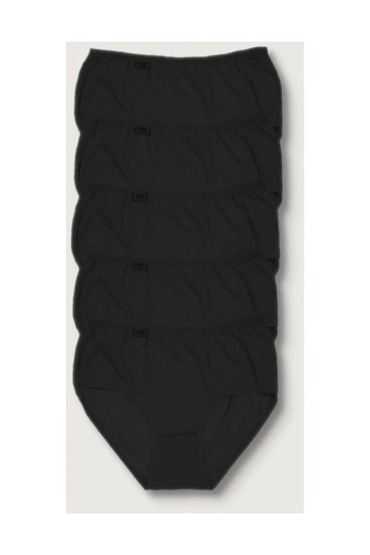 Kadın Gri 5 li Paket Likralı Bato Külot Elf568t0924ccm5