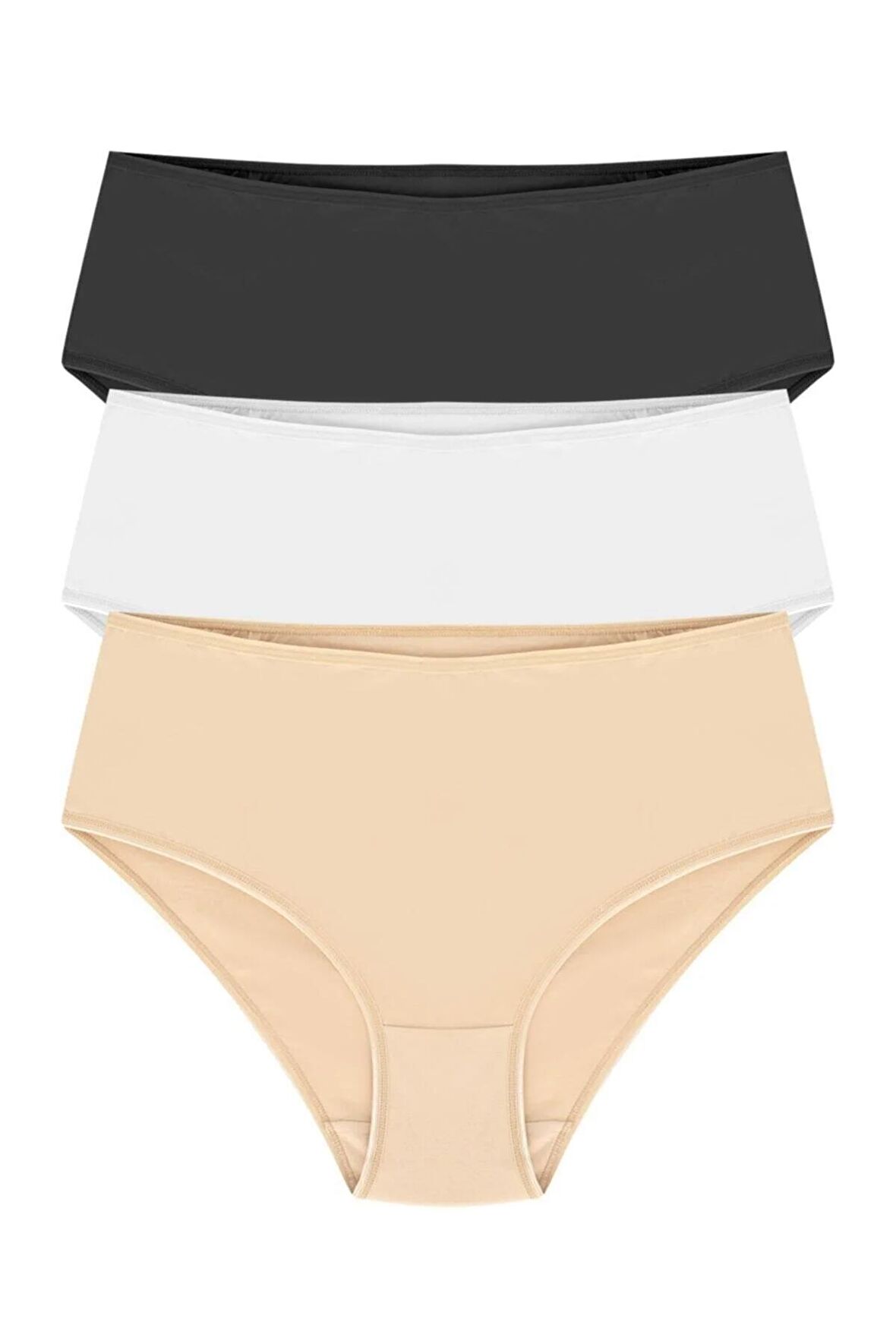 Pamuk Yüksek Bel Bato Külot 3'lü Paket