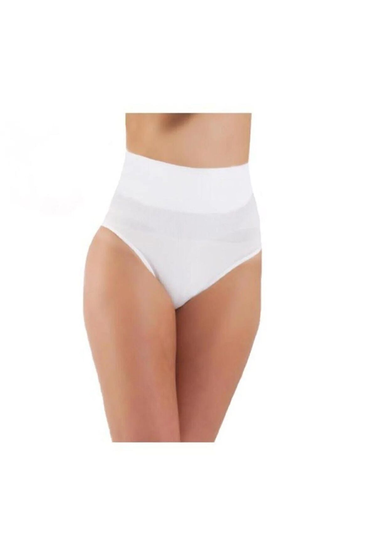 Kadın Beyaz Karın Toparlayıcı Slip Külot Korse 5204