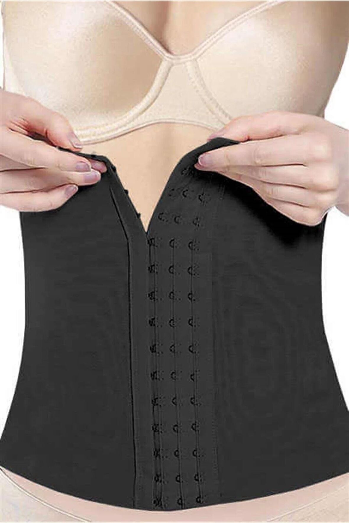 Kadın Siyah Göbek Bel Inceltici Karın Toparlayıcı Korse 886