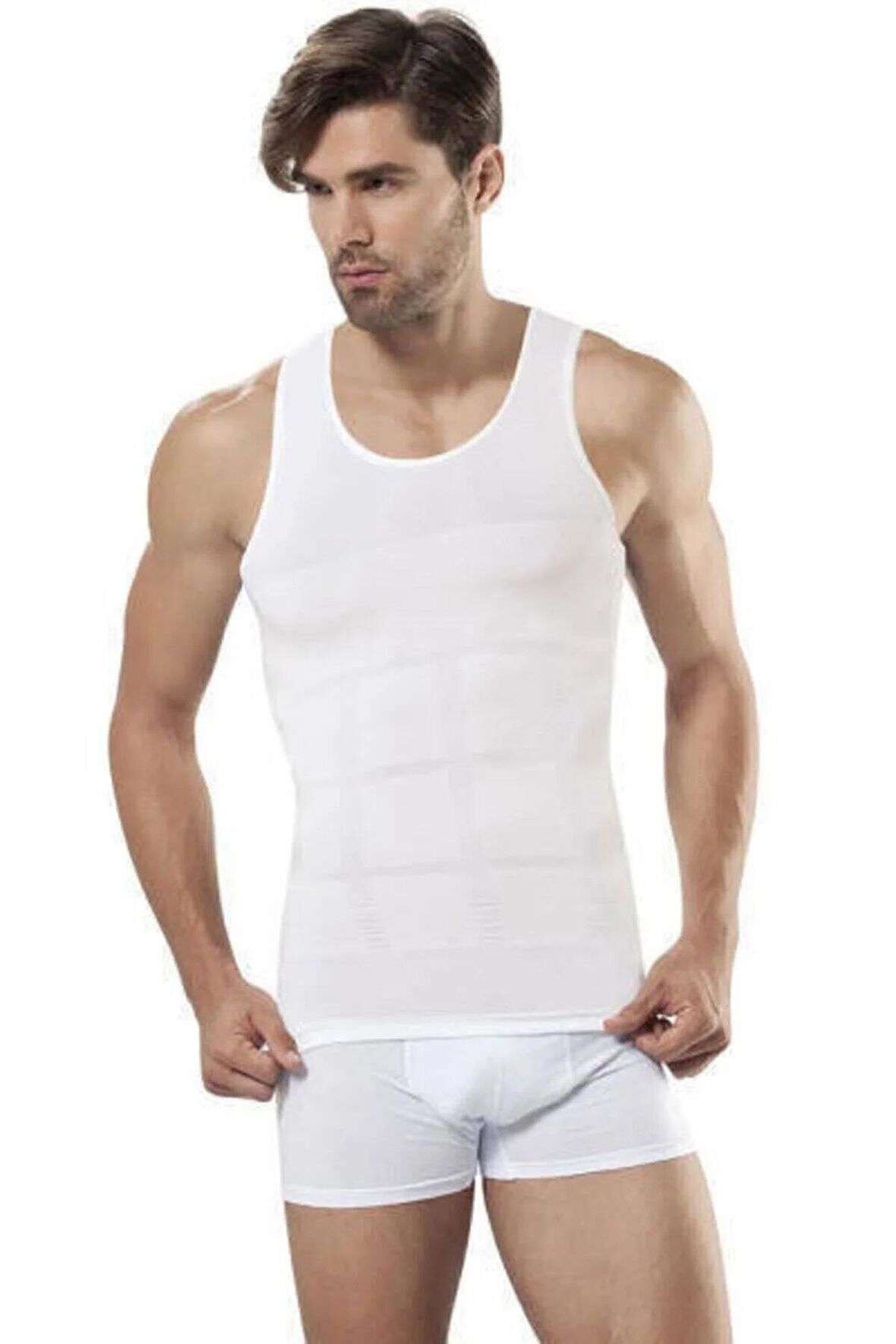 Erkek Beyaz Slim N Lift Korse Atlet 2010