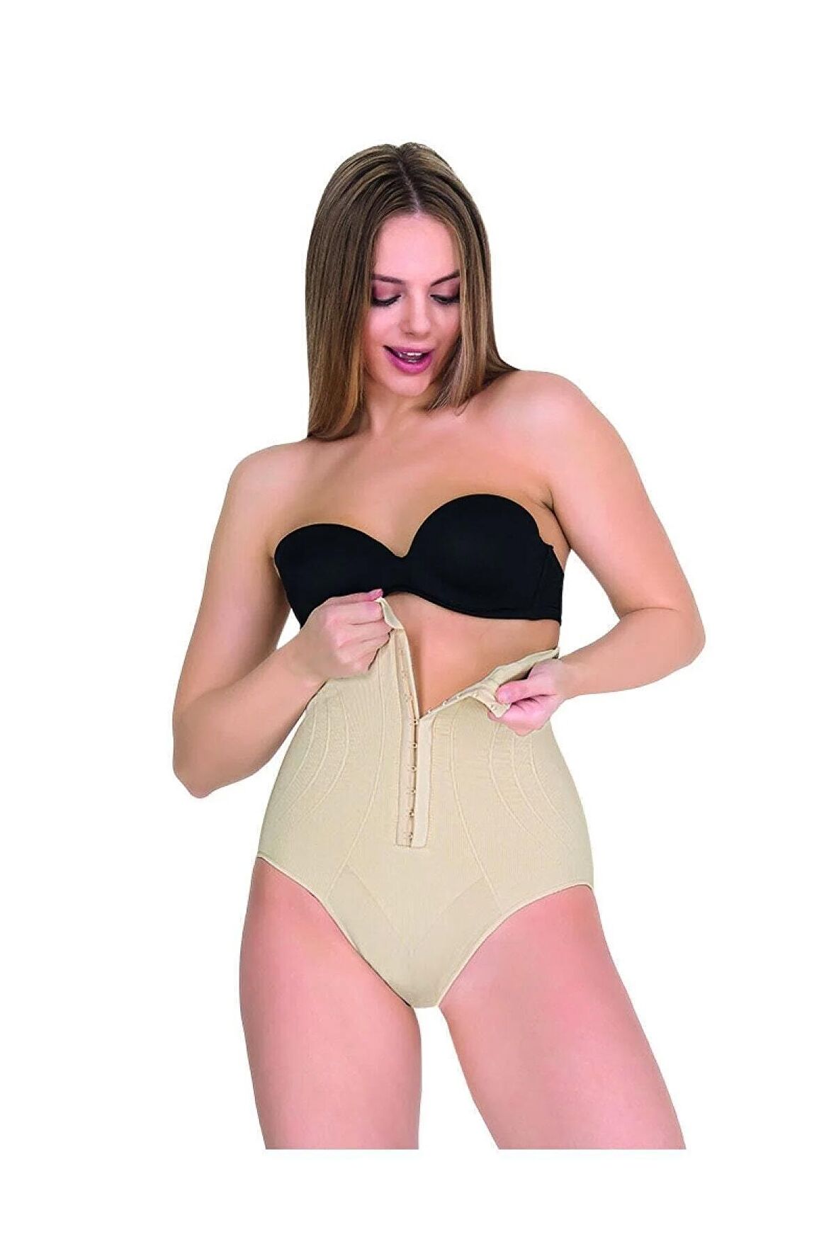 Kadın Ten Yüksek Bel Slip Korse