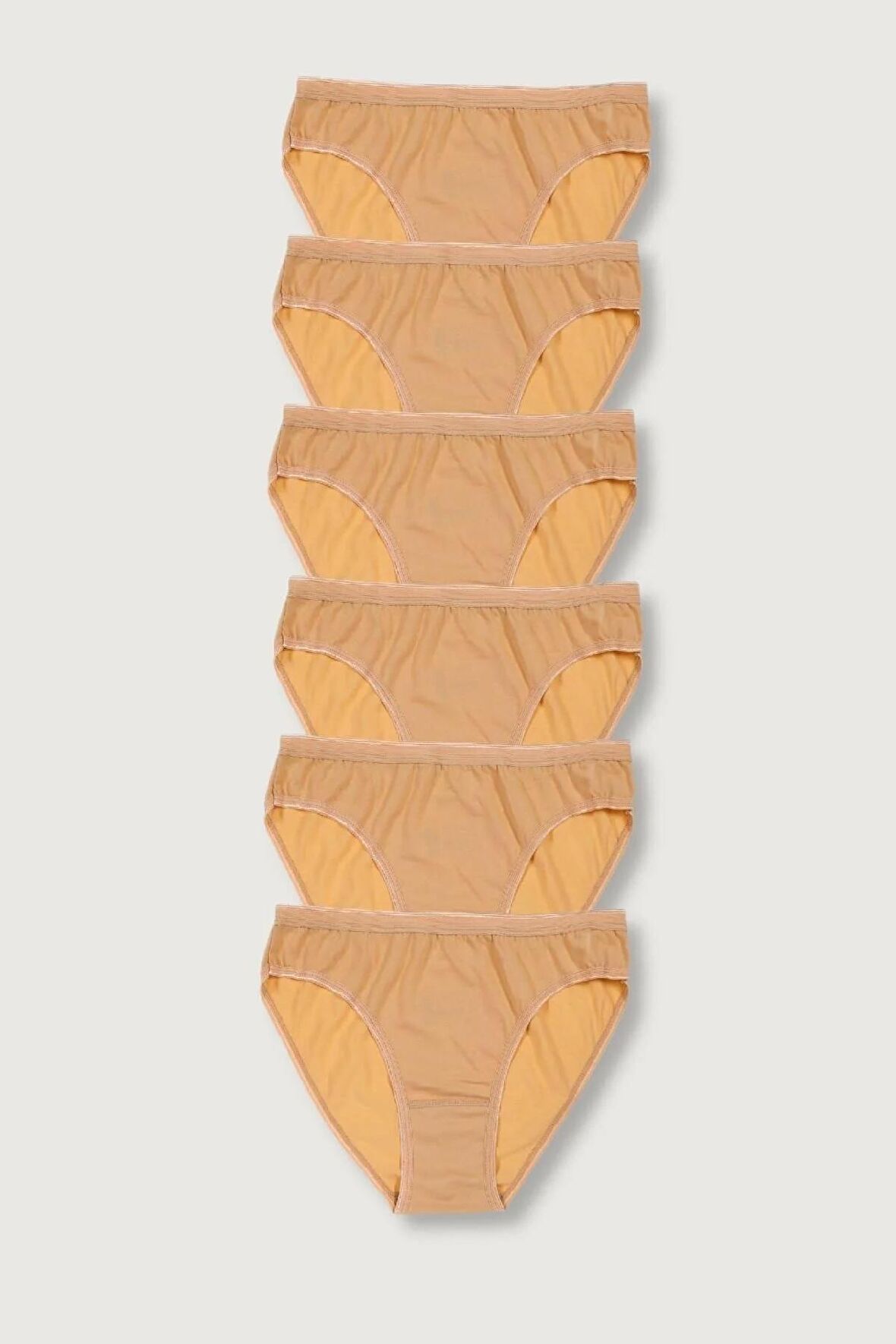 Kadın Ten 6'lı Paket Bikini Külot