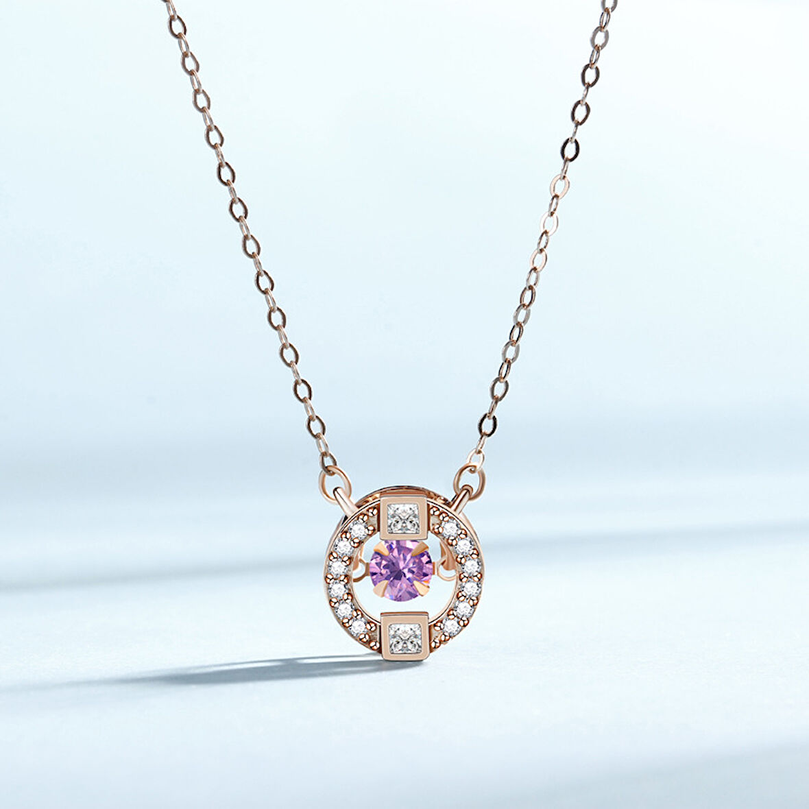 Monemel Swarovski Rose  Sparkling Dance Kolye (Altın Kaplama)