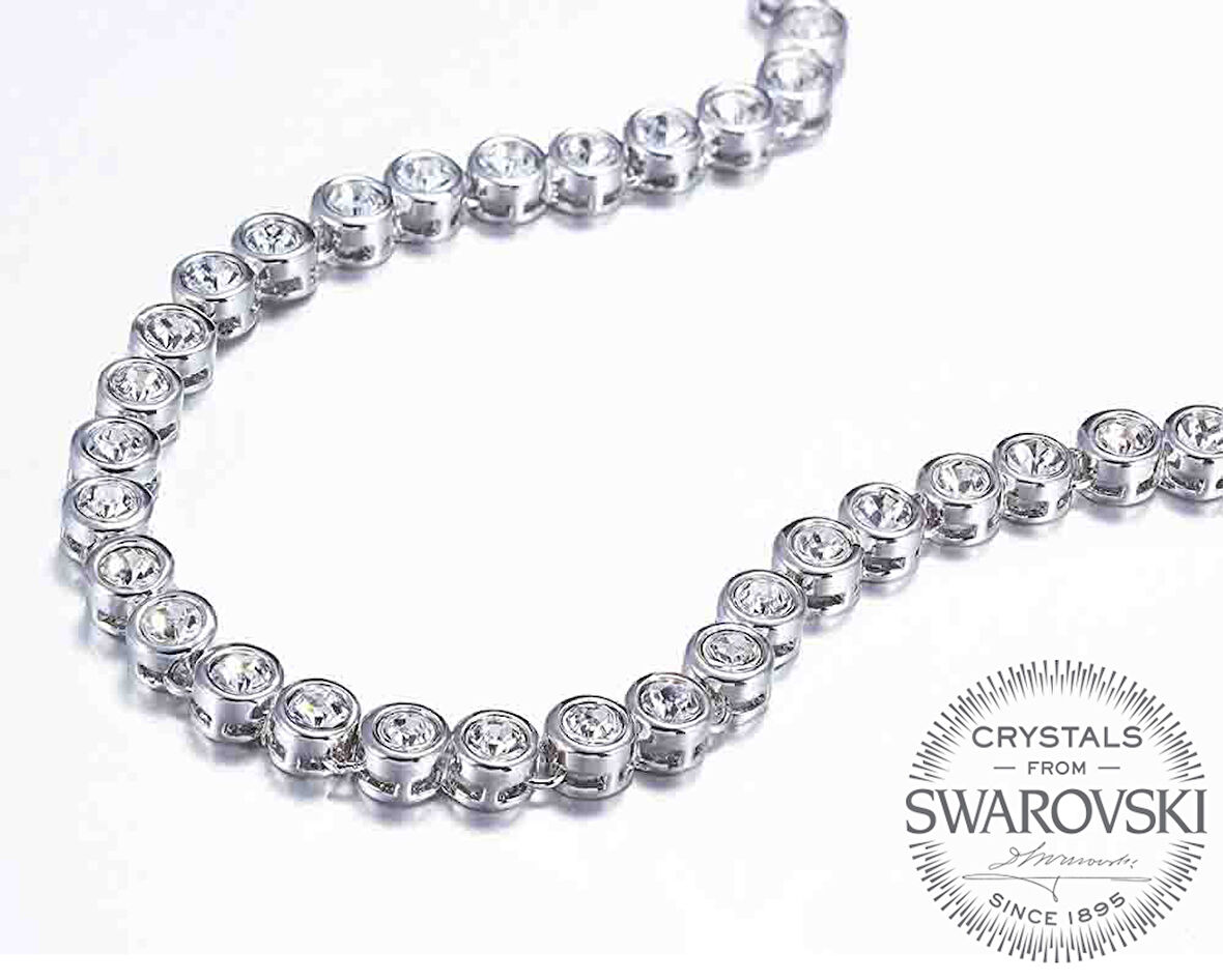Monemel Swarovski Taşlı Kolye (Altın Kaplama)