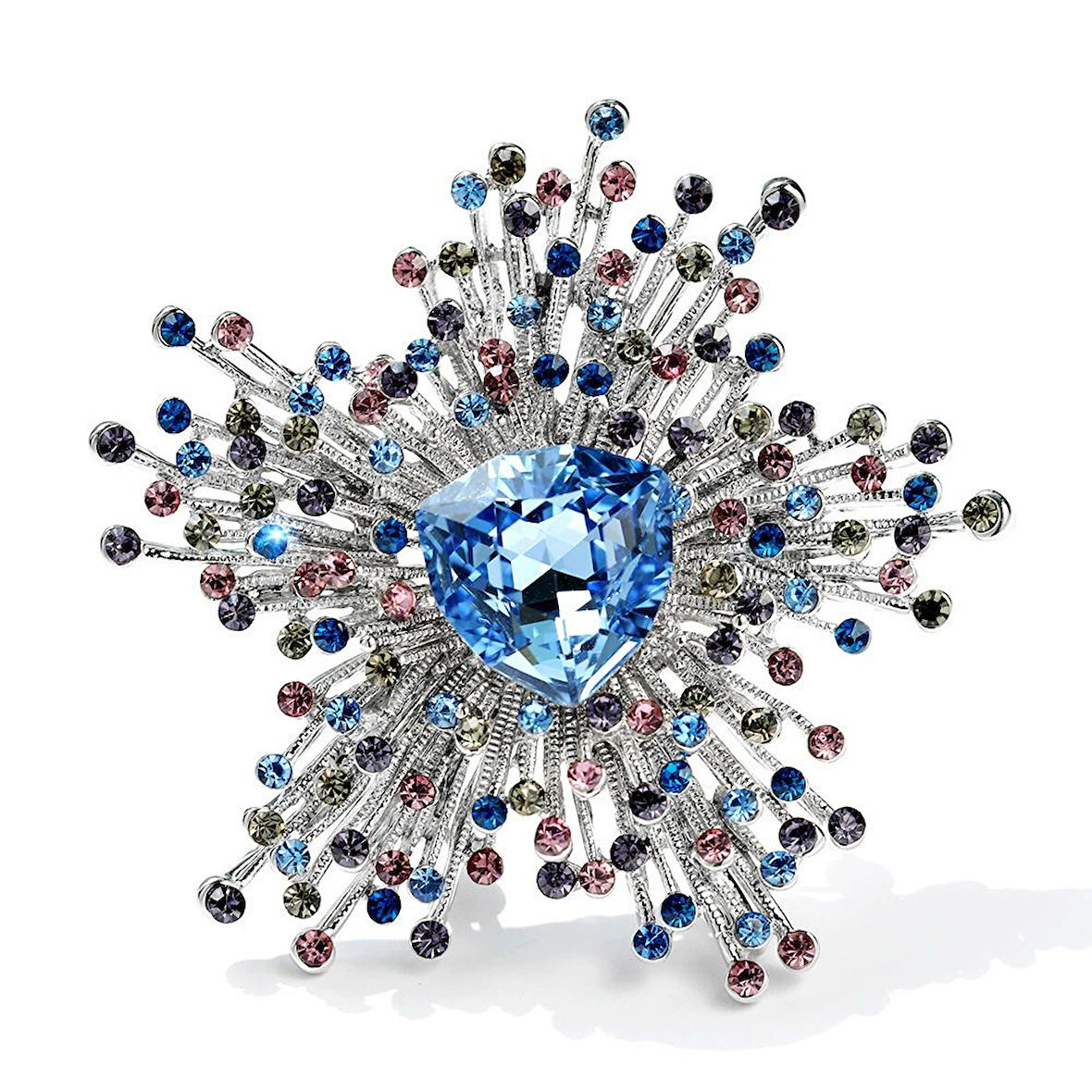 Monemel Swarovski Yaka İğnesi - Kolye (Altın Kaplama)