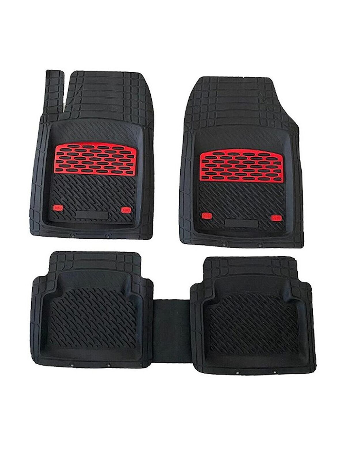 Seat Cordoba 2002-2008 Üniversal Kırmızı Desenli Siyah Havuzlu Paspas 