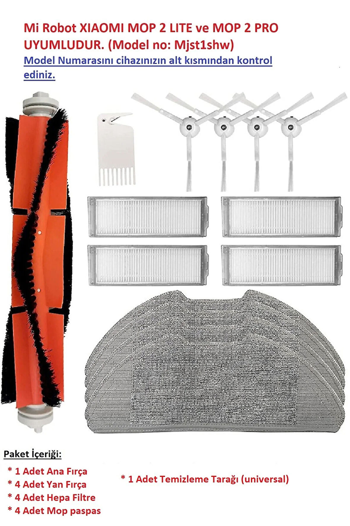 Xiaomi Mop 2 Pro ve Mop 2 Lite Uyumlu Yedek Parçaları (MJST1SHW Modeli)