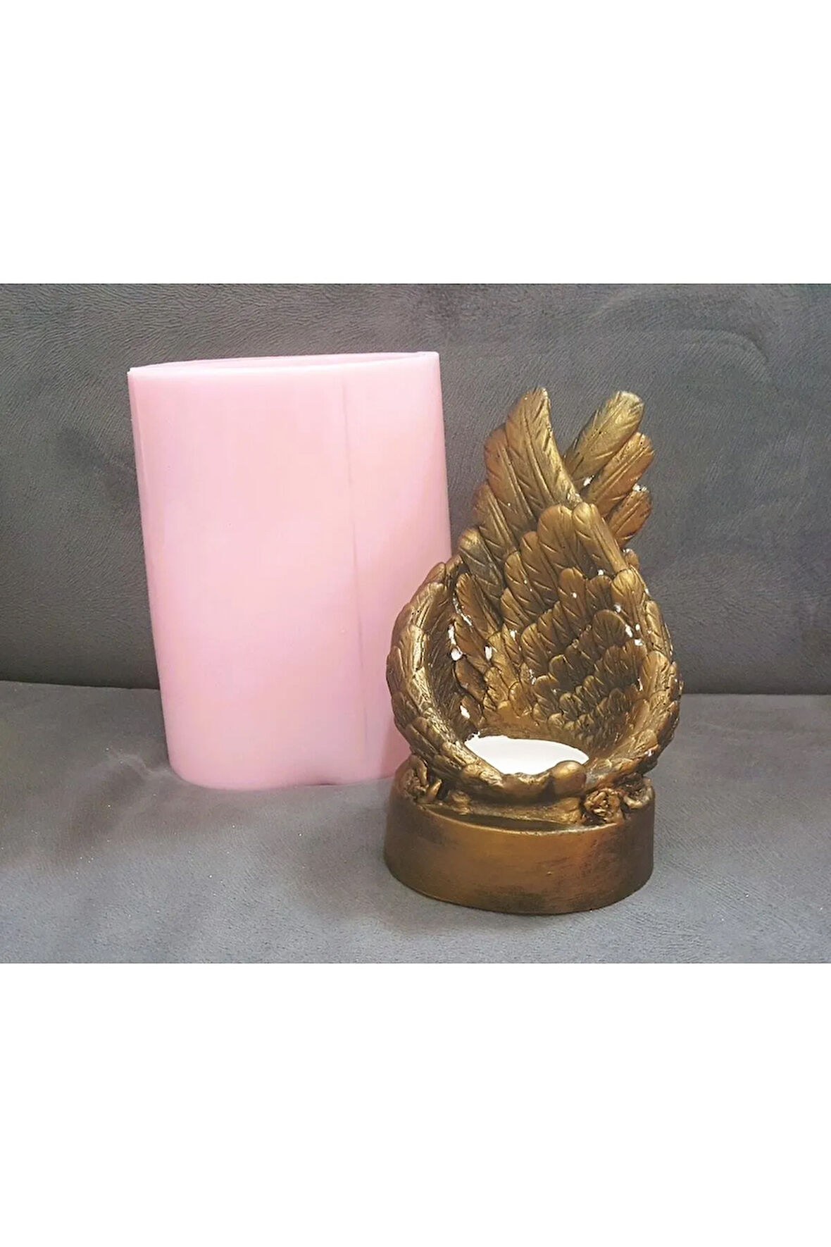 Kanat Tealight Mumluk Silikon Kalıp K-1011