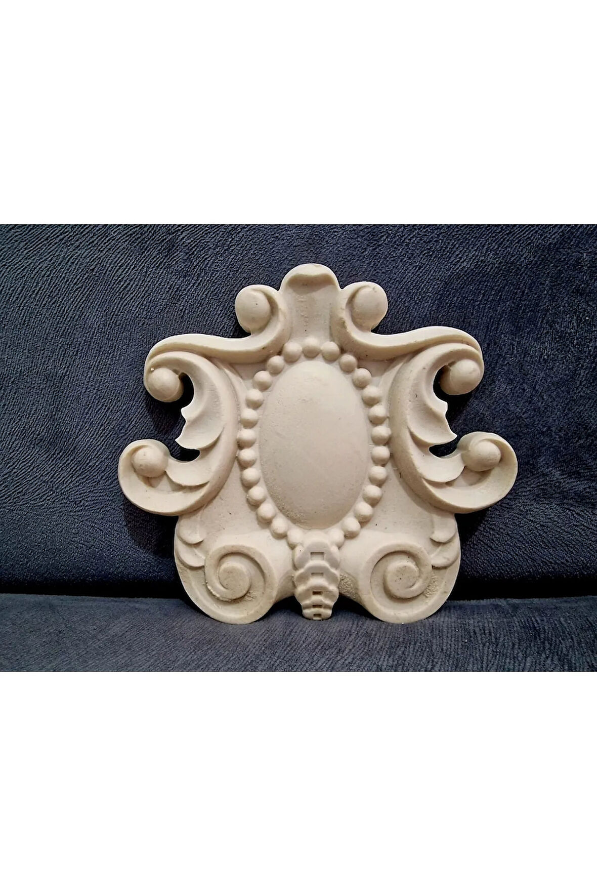 Boncuk Yaprak Sarmaşık Kabartmalı Aplik Silikon Kalıp K-1109, Taş Tozu Polyester Reçine Alçı Kalıbı