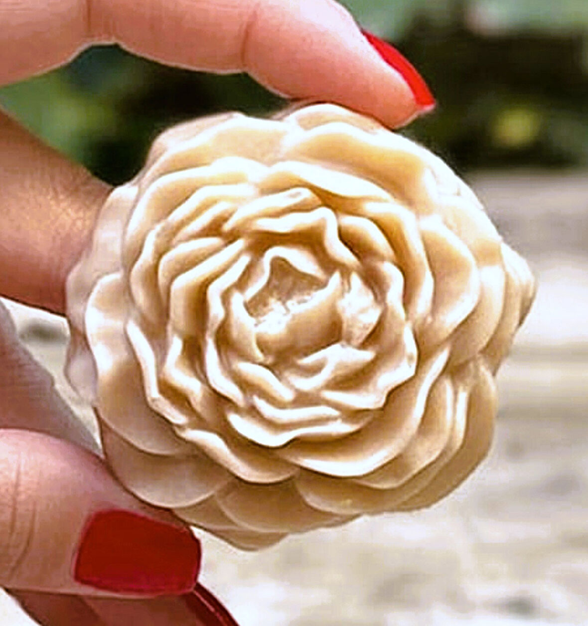 6cm Mini Gül Şakayık Çiçek Silikon Kalıp K-1259, Kokulu Taş Sabun Alçı Mum Kalıbı