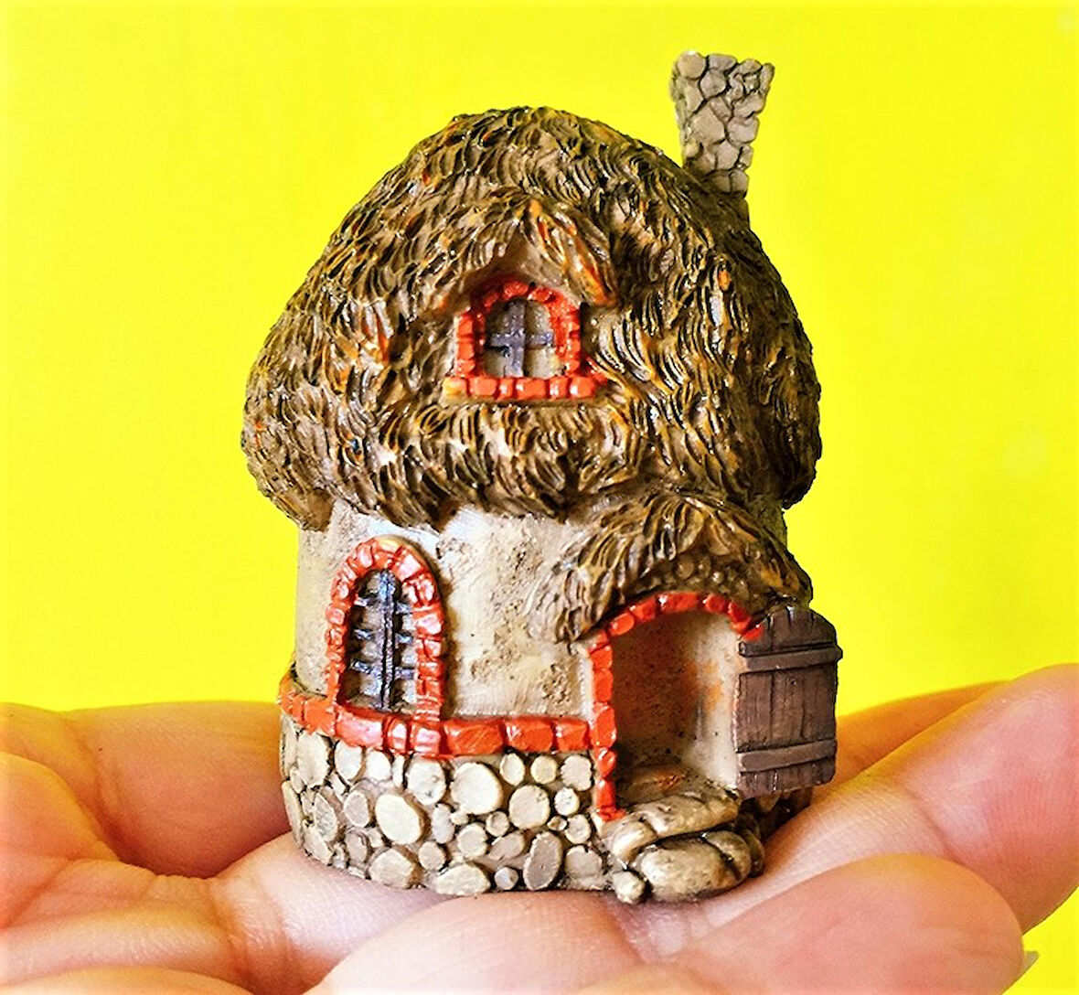 5,2cm  Terrarium dekoru Saman Ev Silikon Kalıp K-263, Kokulu Taş Sabun Alçı Mum Kalıbı