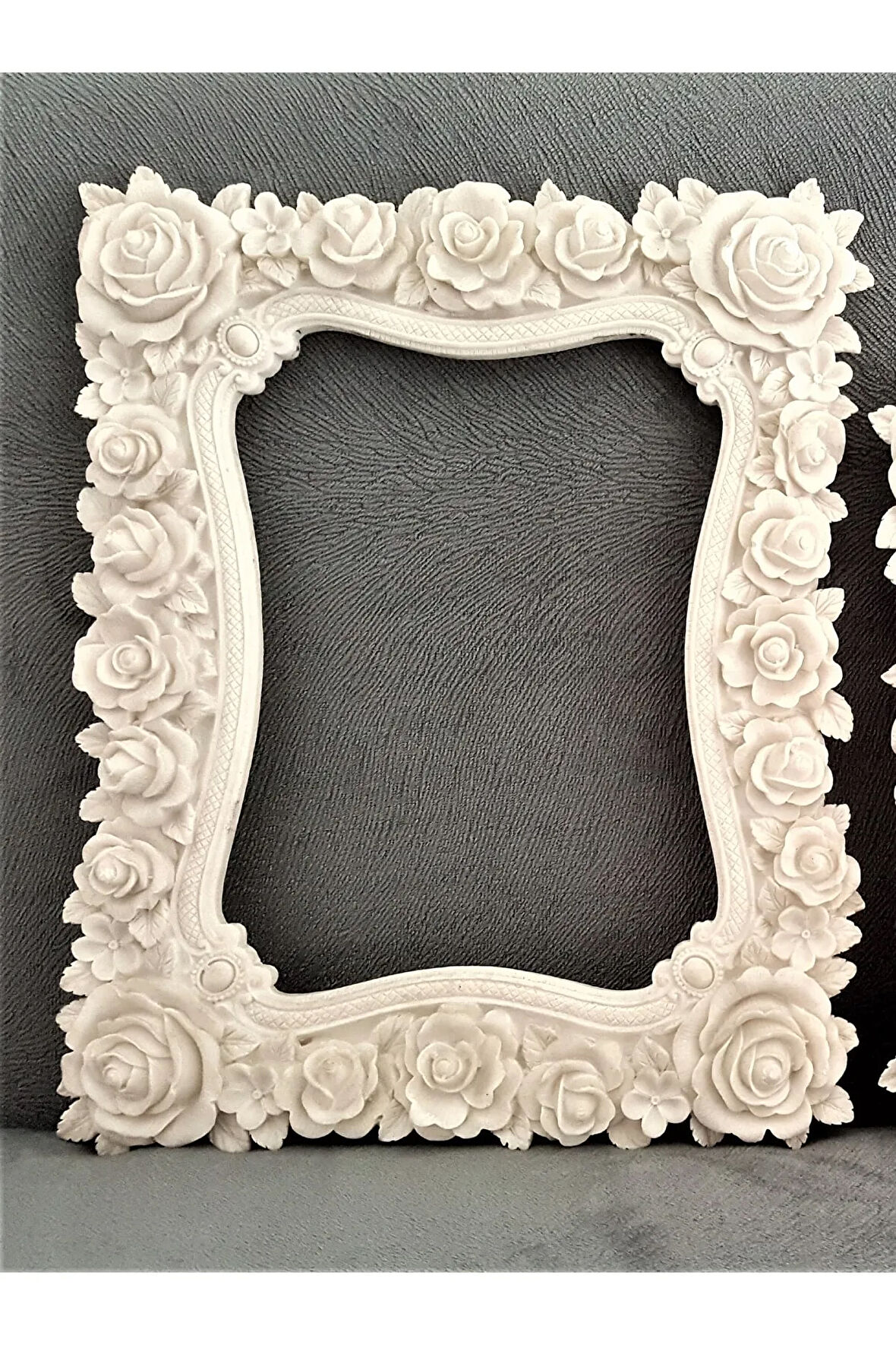 Gül Kabartmalı 28cm Çerçeve Silikon Kalıp K-536
