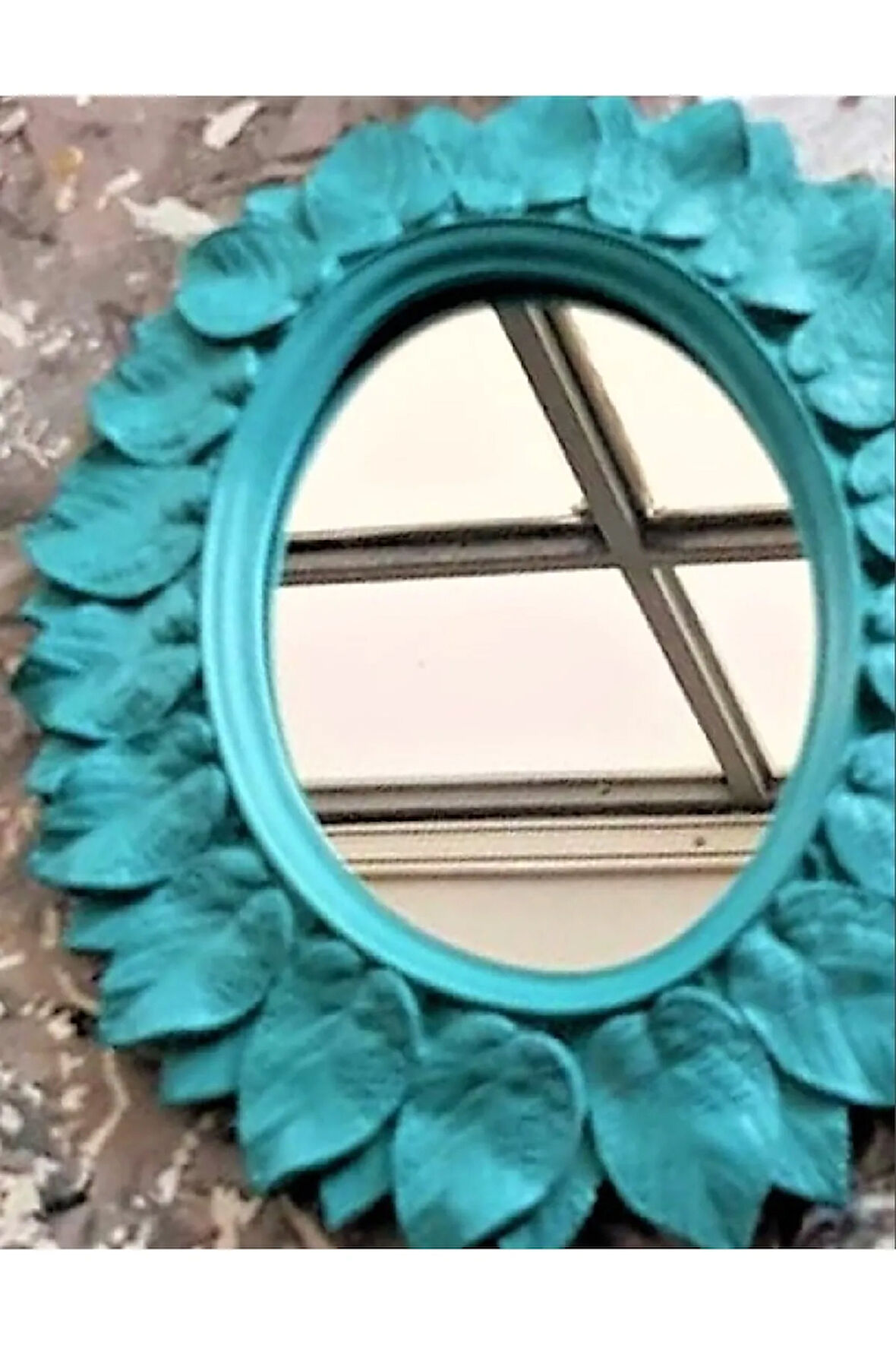 25cm Yaprak Kabartmalı Çerçeve Silikon Kalıp K-806, Kokulu Taş Ve Alçı Ile Kullanılır