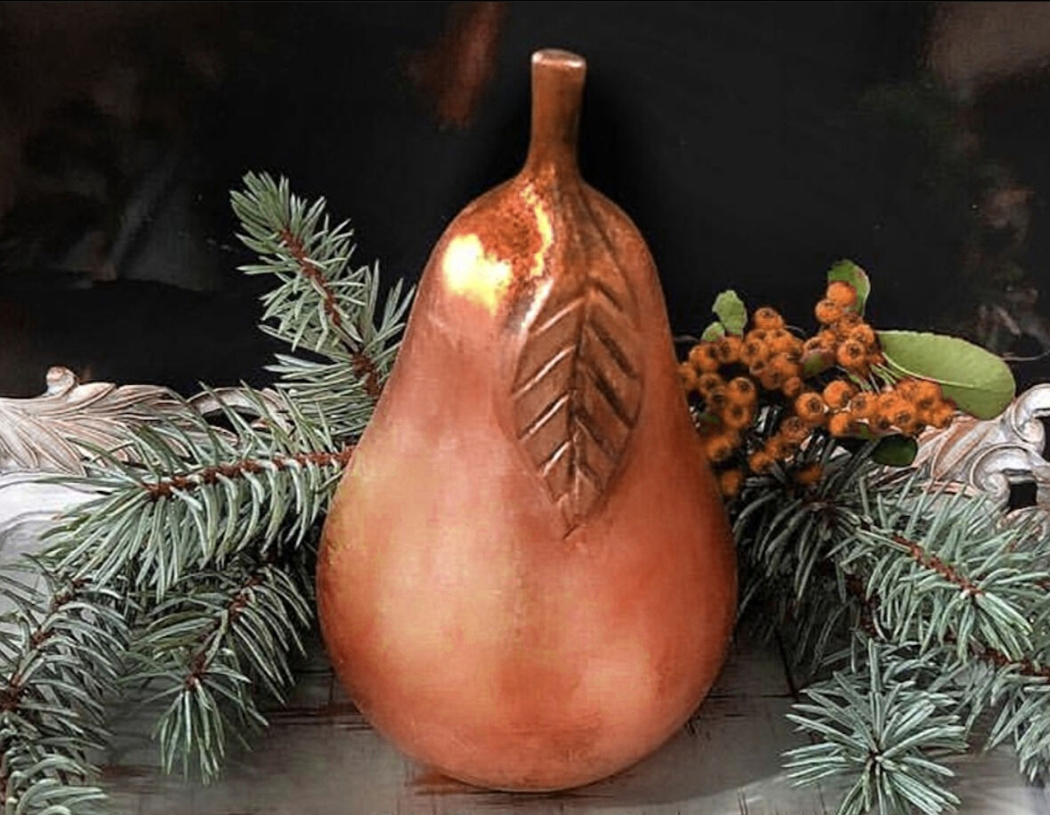 12cm Armut 3 Boyutlu Meyve Silikon Kalıp K-892, Kokulu Taş Sabun Alçı Mum Kalıbı