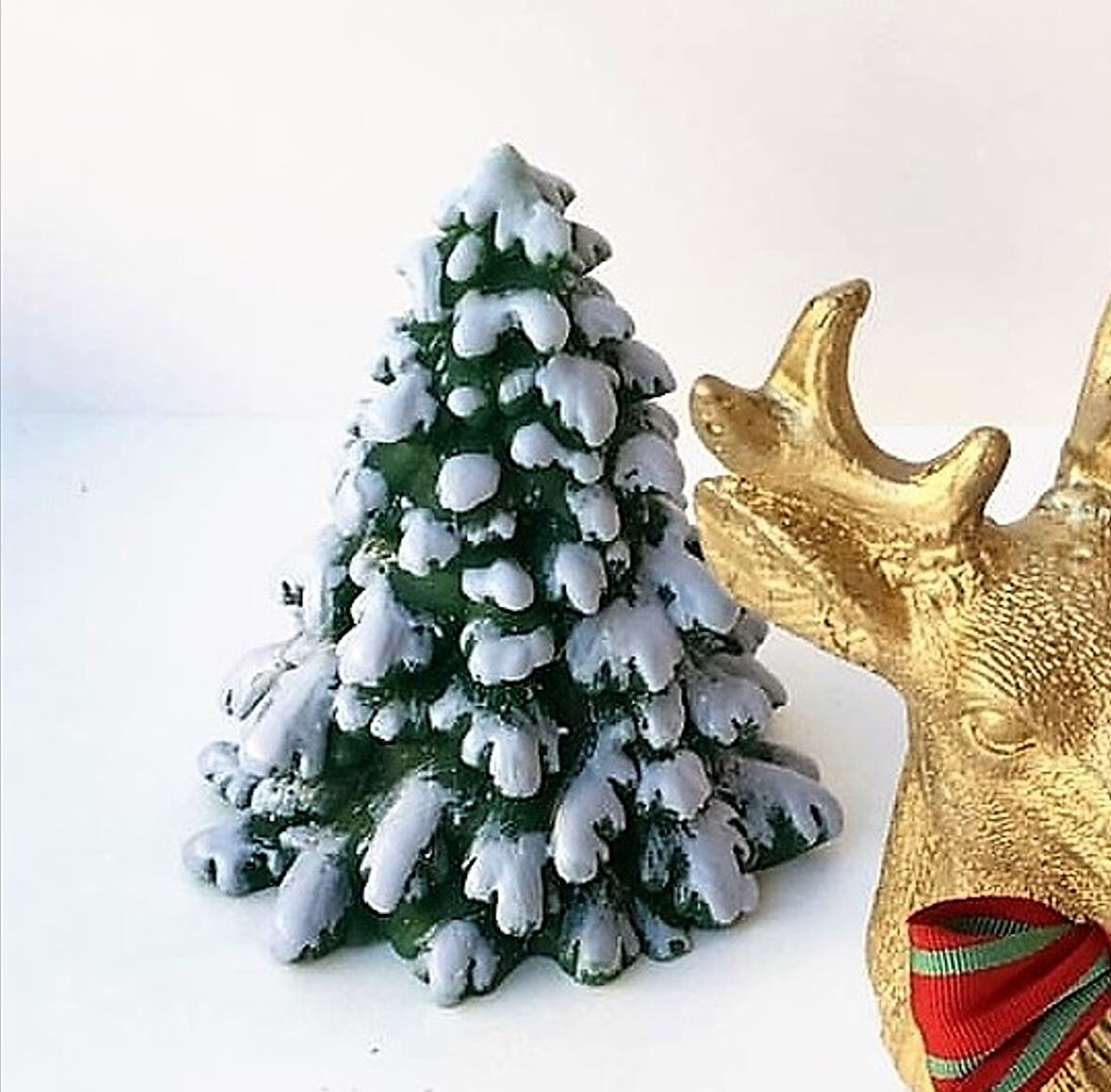 3 Boyutlu 11cm Çam Ağacı Silikon Kalıp K-817, Kokulu Taş Sabun Alçı Mum Kalıbı