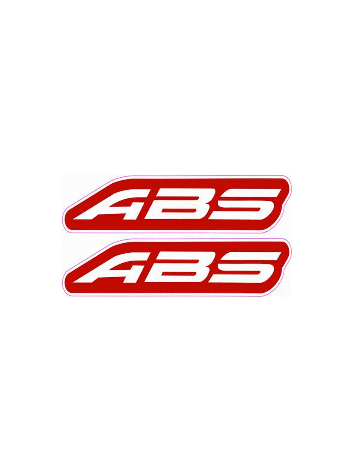ABS STİCKER 7cm KIRMIZI - ETİKET 2 ADET