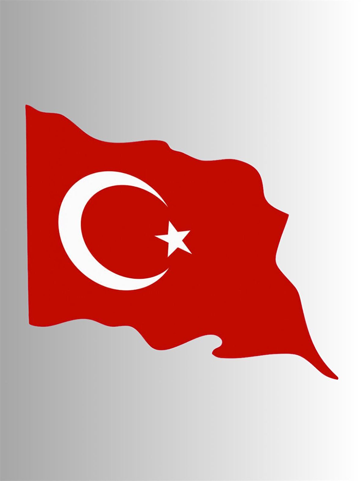 AYYILDIZ BAYRAK DALGALI 8cm STİCKER ETİKET