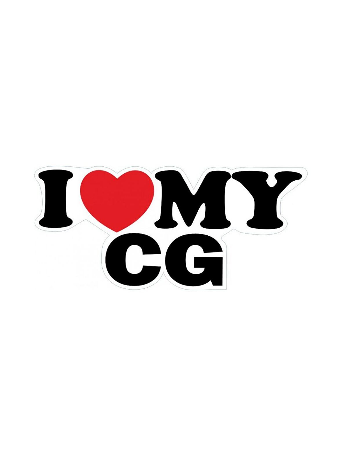 I LOVE MY CG 15x7cm ETİKET - STİCKER