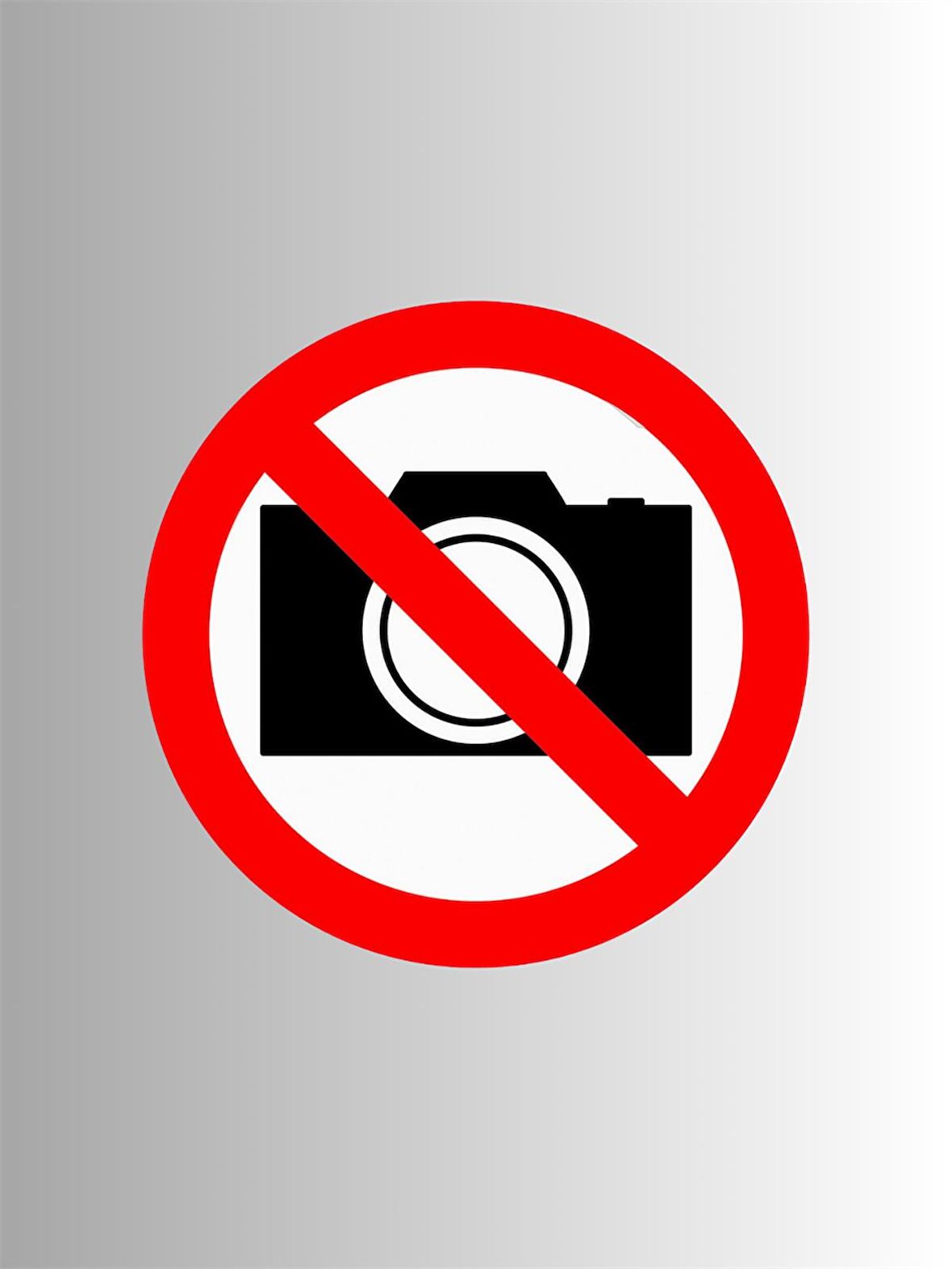 FOTOĞRAF YASAK 10x10cm STİCKER ETİKET