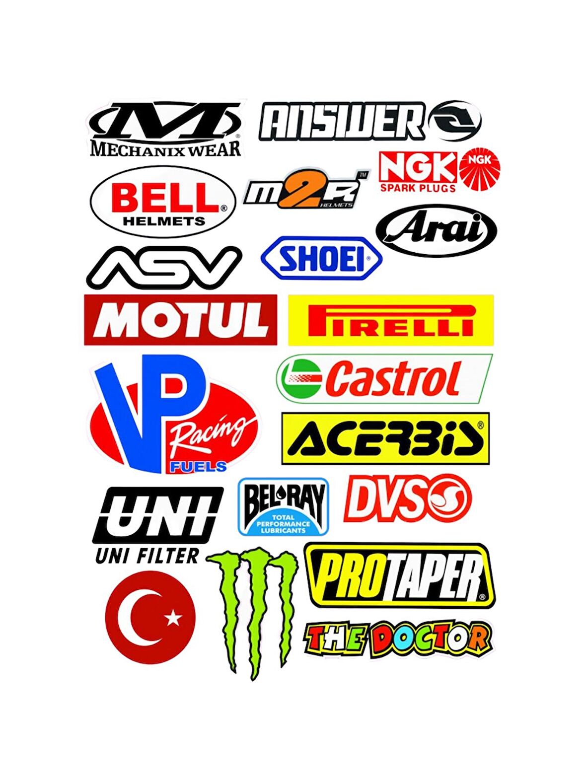 MOTORSİKLET MARKA A4 STİCKER M-3 - ETİKET