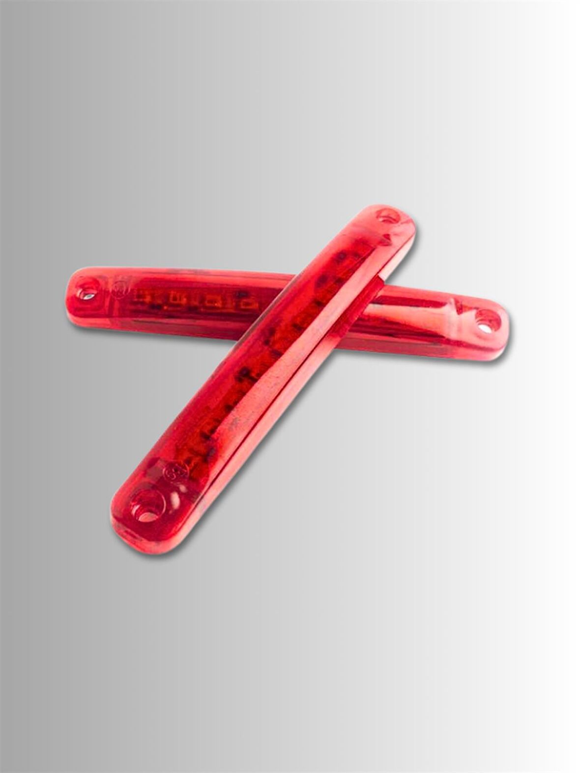 MOTOSİKLET OTOMOBİL 9 LEDLİ KIRMIZI PARMAK LED DEKOR VE FARKINDALIK LEDİ ( 2 ADET )