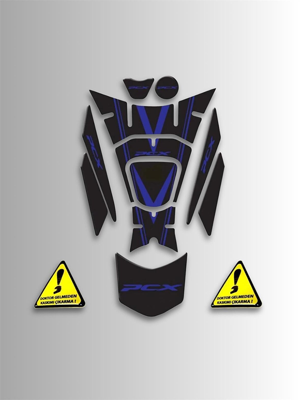 Pcx 2018-20 Tank Pad Mavi Siyah 11 Parça Tam Set
