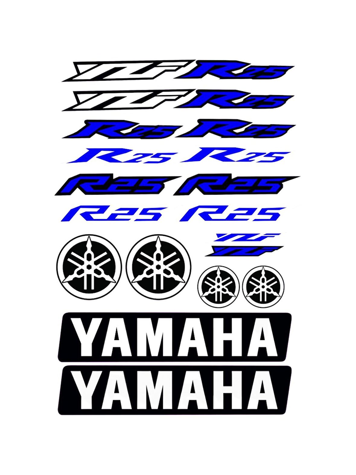 R25 A4 STİCKER SETİ LACİVERT - ETİKET