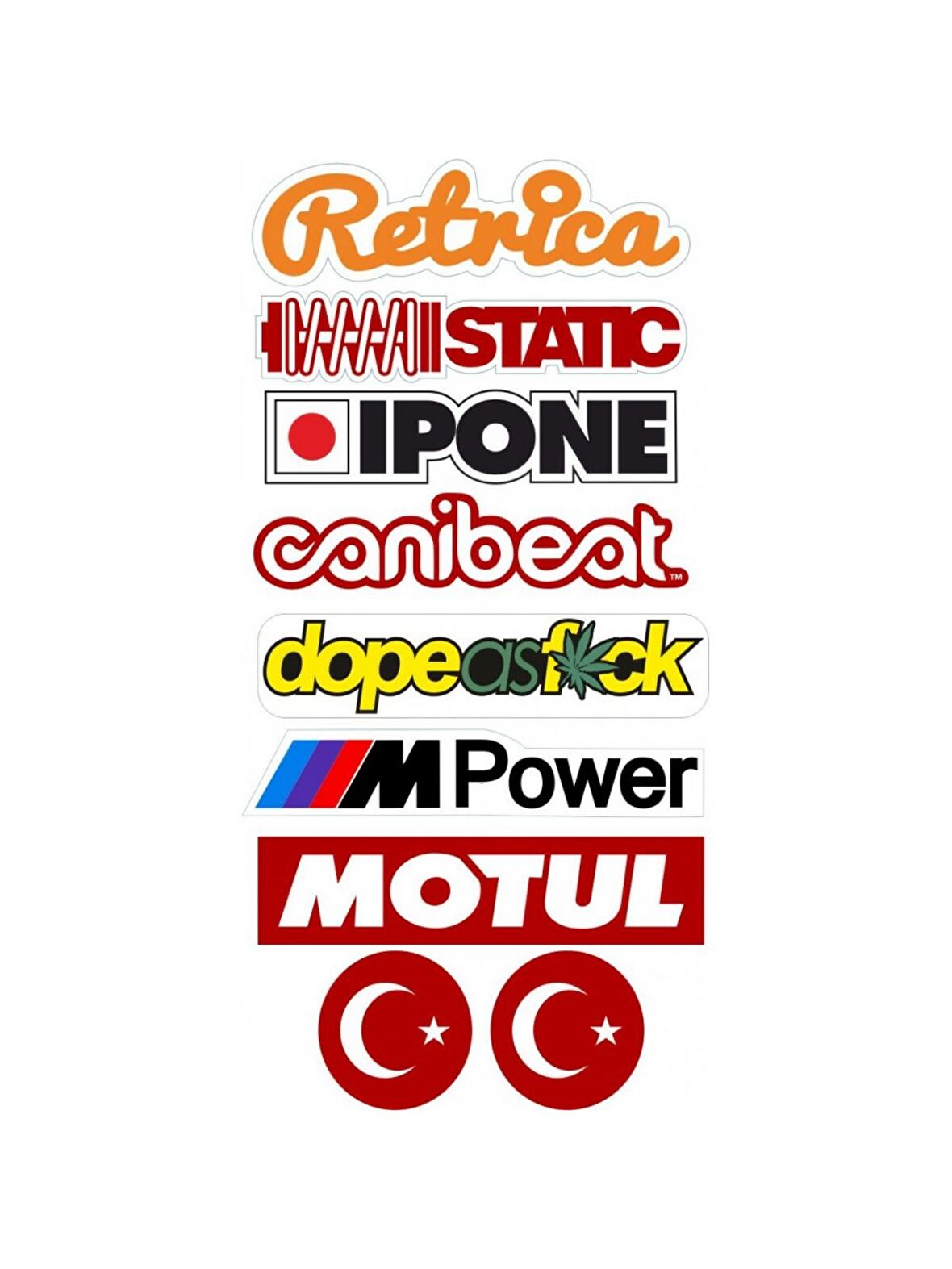 SOSYAL MEDYA ETİKET SETİ M-2 12X26CM STİCKER - ETİKET