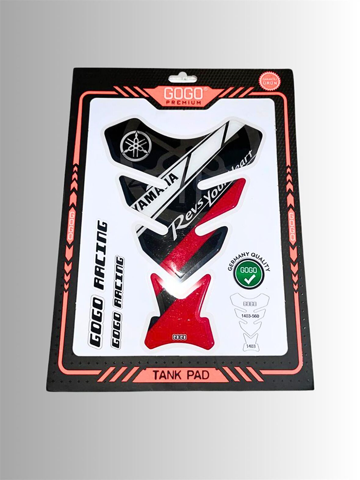 YAMAHA TANK PAD 3D KIRMIZI SİYAH