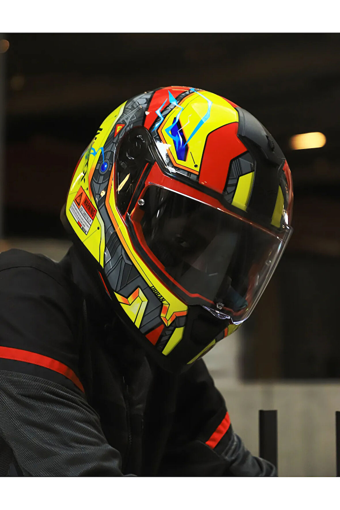 SX.100 GIGABOT KIRMIZI-SARI KASK