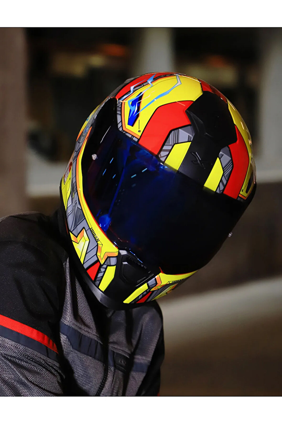 SX.100 GIGABOT KIRMIZI-SARI KASK