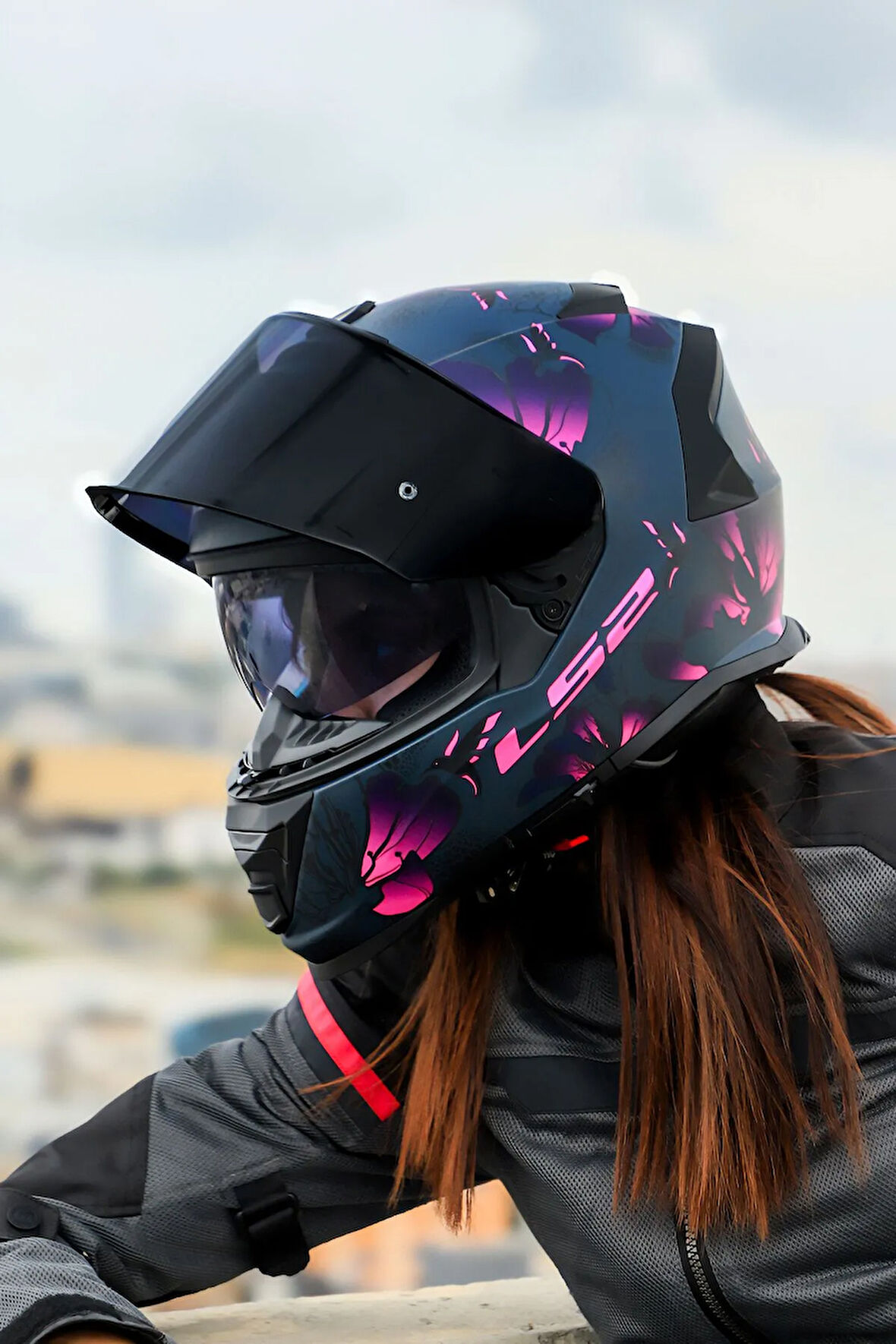 STORM 2 BURST MAT SİYAH-PEMBE KASK