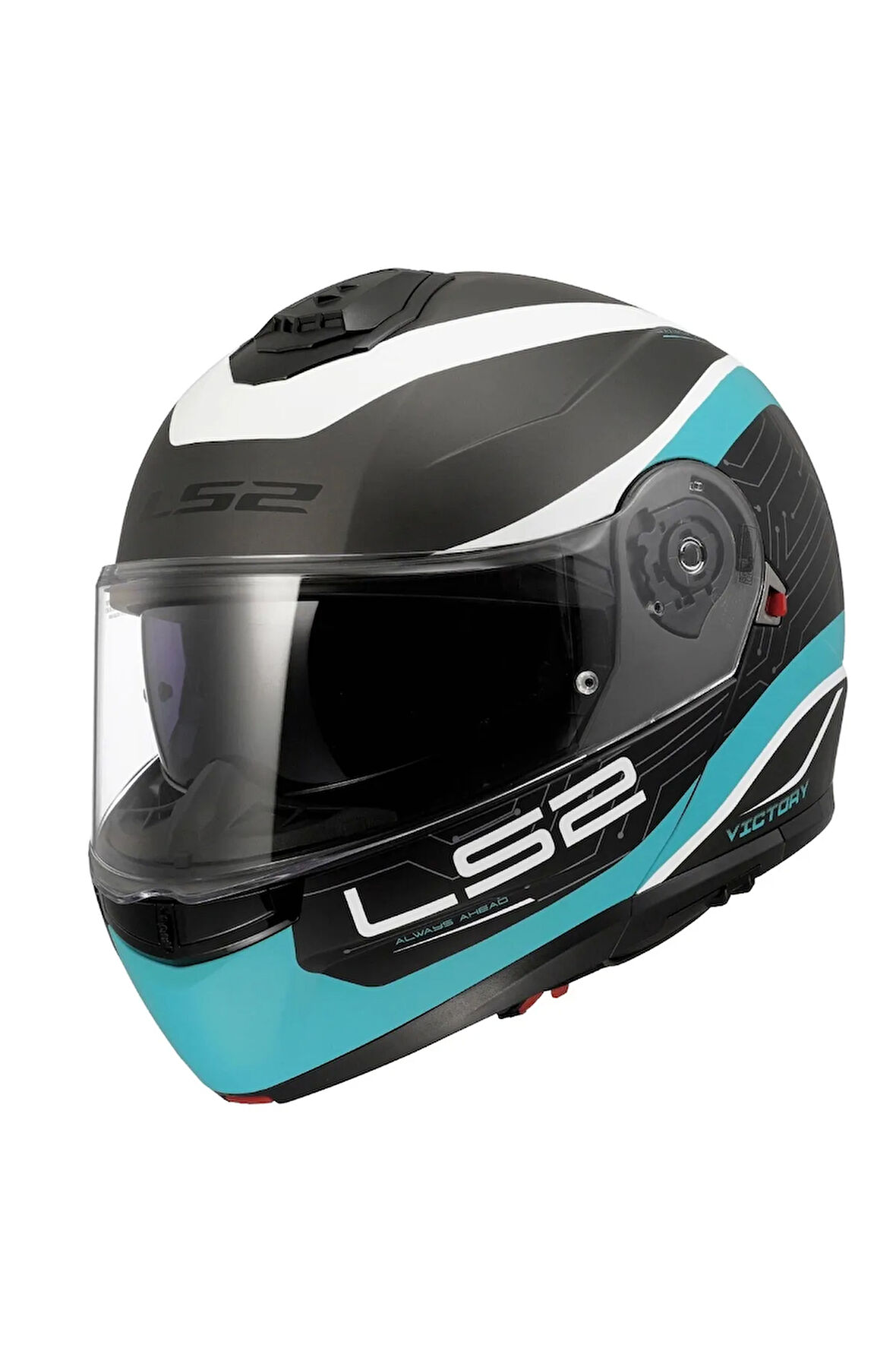 Strobe 2 Vıctory Mat Tıtanıum-beyaz-metal Mavi Kask