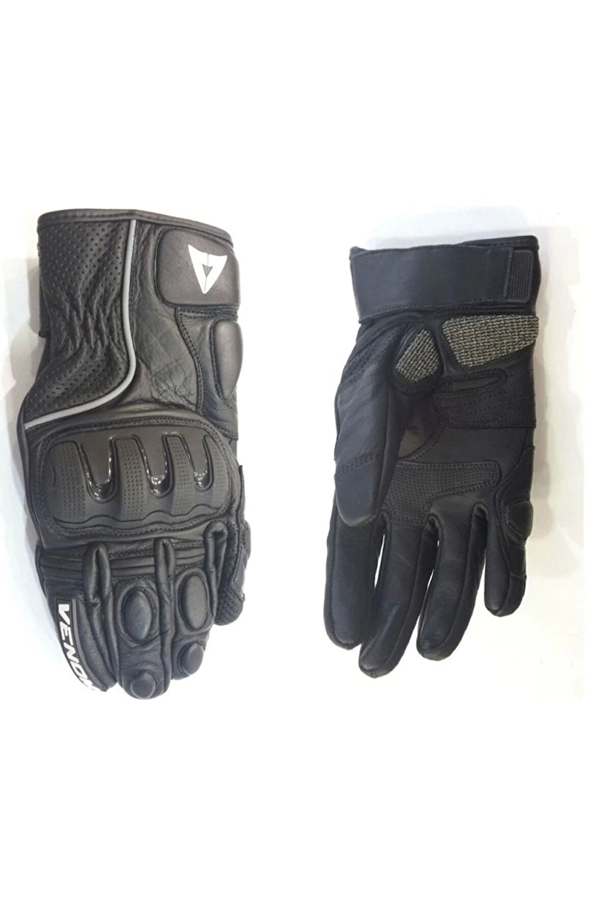 VENOM D1 Deri Motosiklet Eldiveni Kısa Model