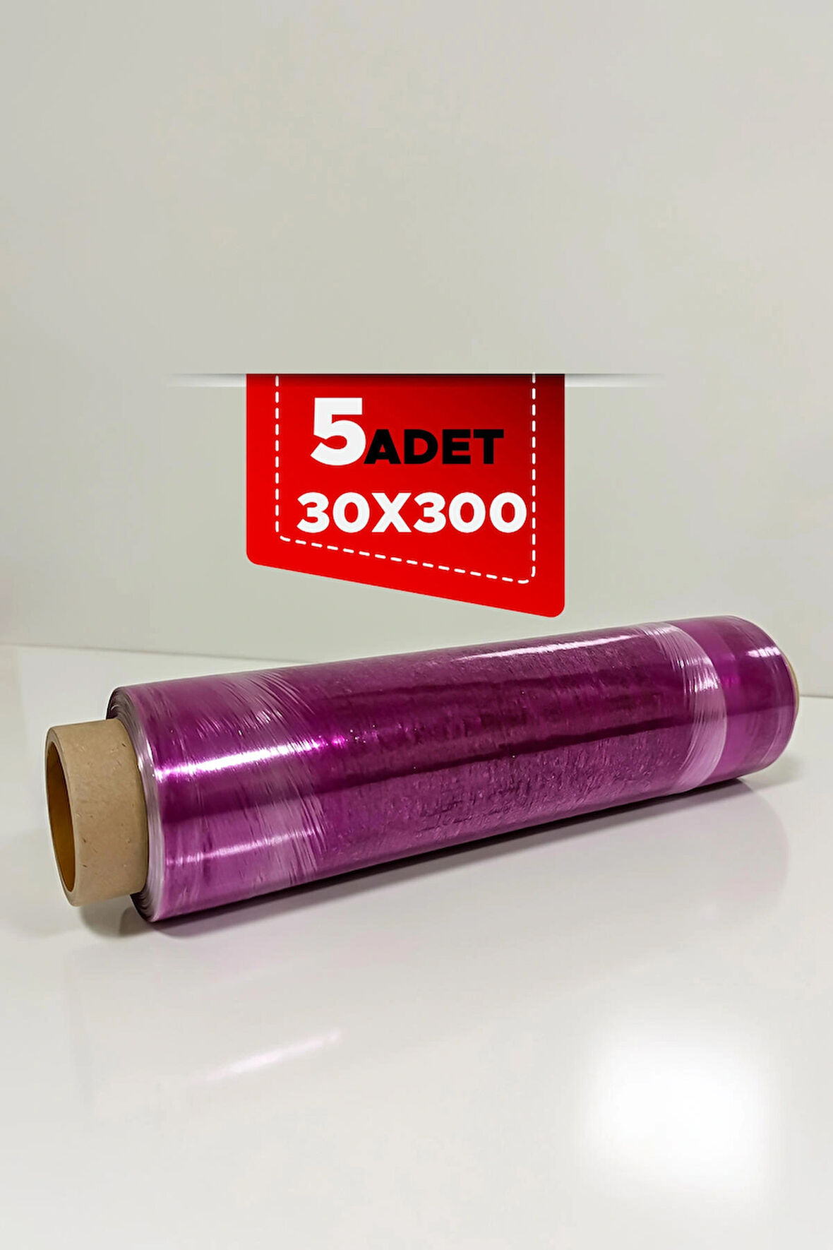 5 Adet 30x300 Gıda Streç Film (Mor Renkli)
