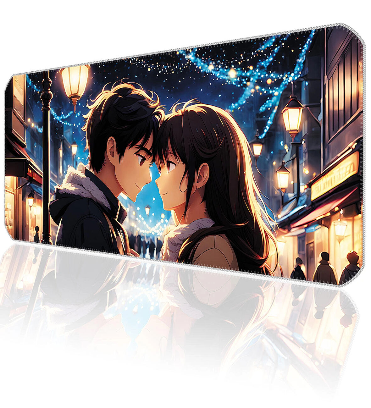 90x40 Anime Love XXL Büyük Boy ilyuka MP049040 Gaming Mousepad Dikişli Kenar Kaymaz Taban 90x40cm