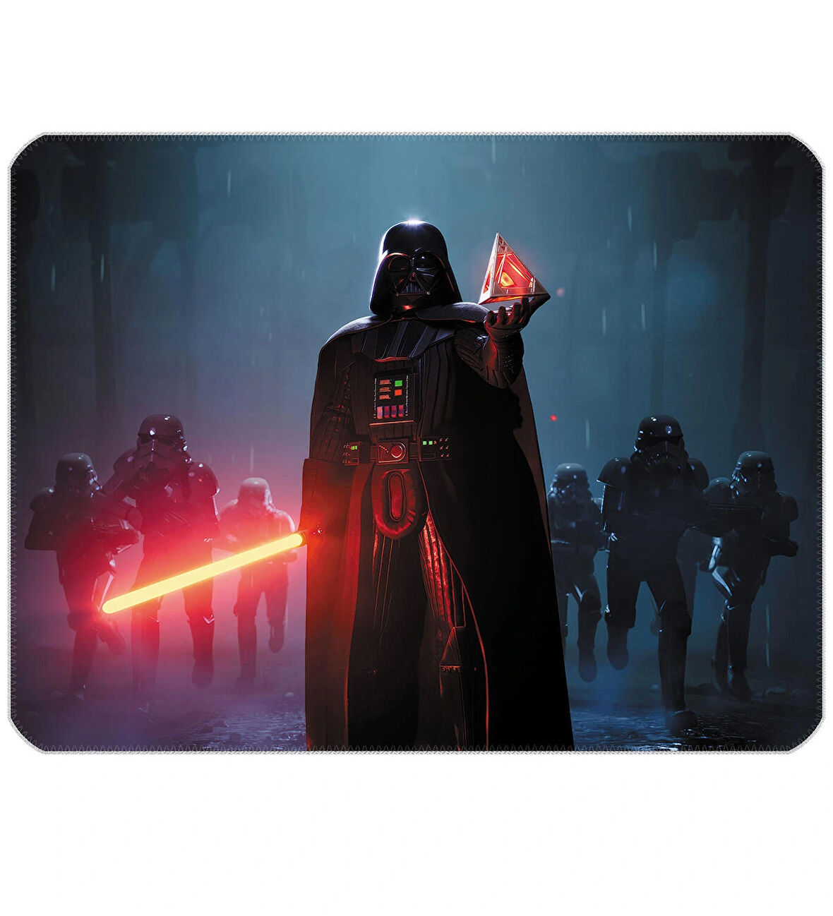 40X30cm Gaming Oyuncu Mousepad Kaymaz Kauçuk Taban Dikişli Kenar Darth Vader MP184030