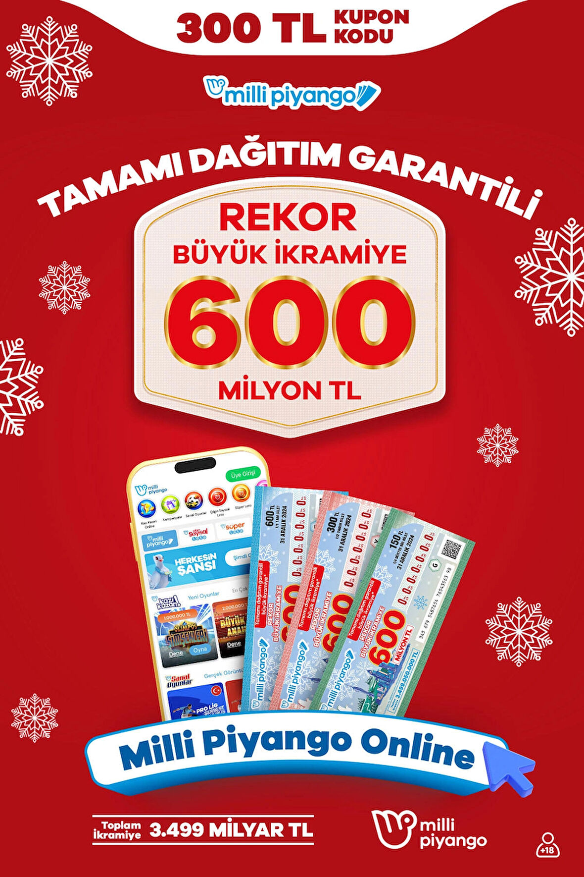  300 TL - Milli Piyango Online Kupon Kodu