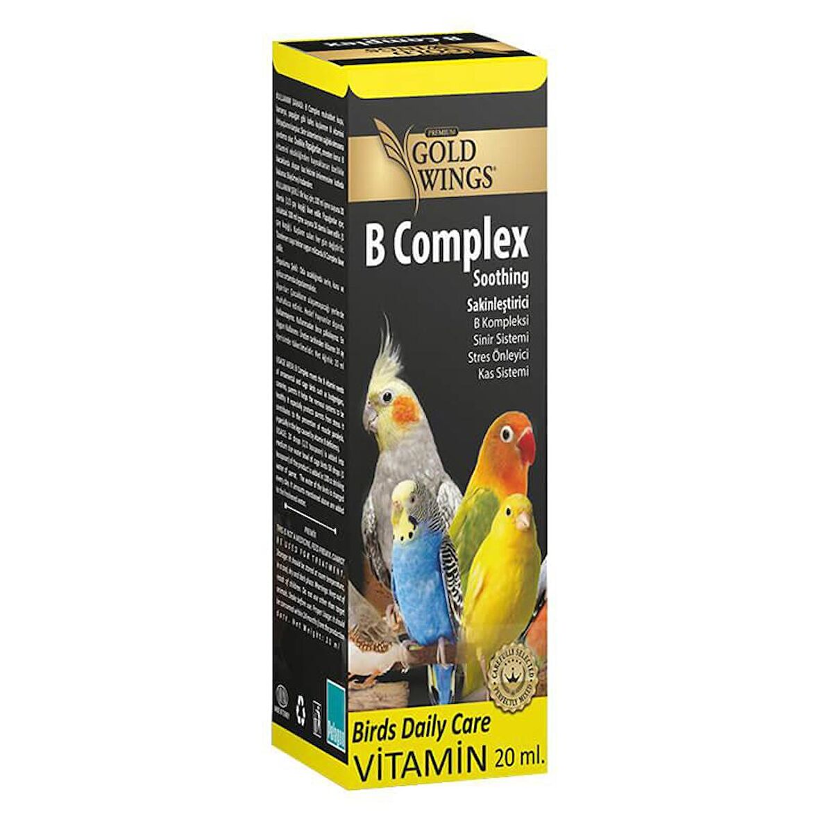 Gold Wings B Complex Vitamin Kuşlar İçin Stres Önleyici 20 ml