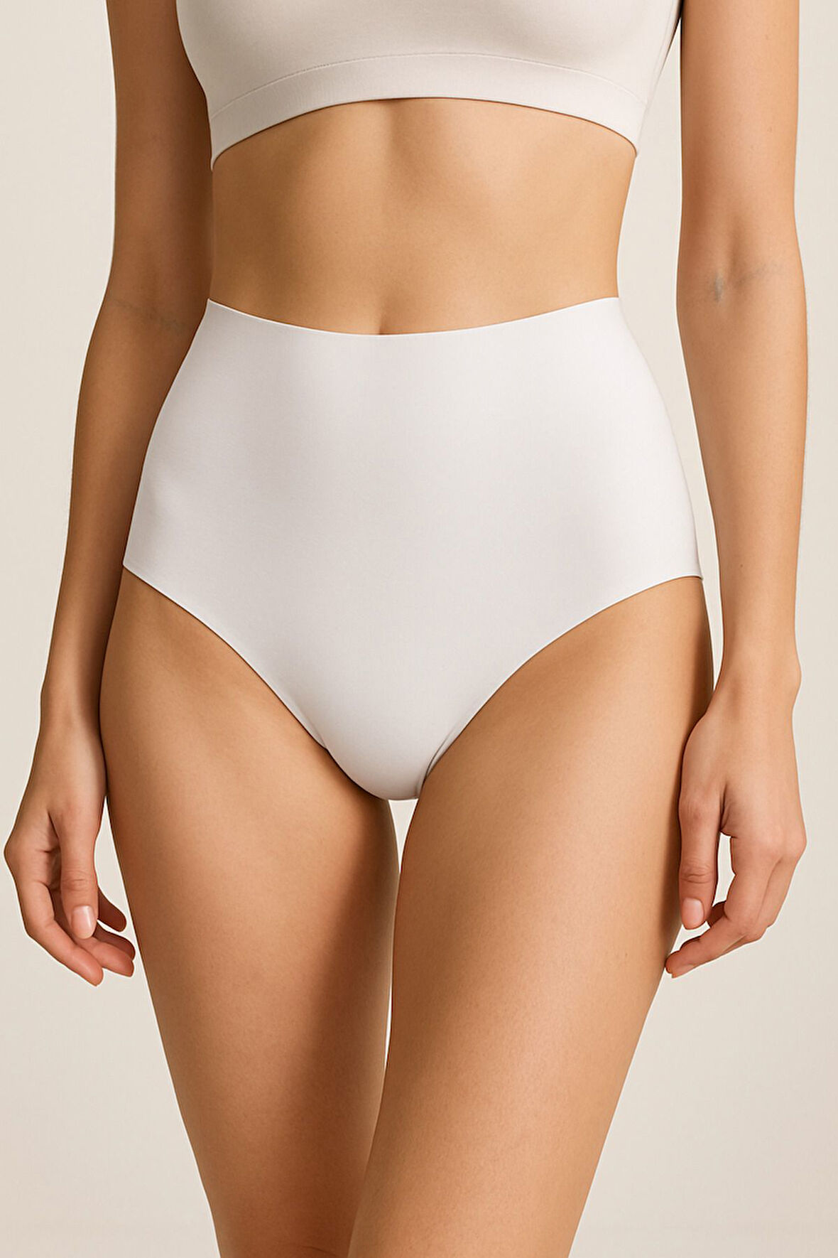 Kadın Yüksek Bel Dikişsiz Lazer Kesim Külot (beli Lastikli ) 3'lü Set