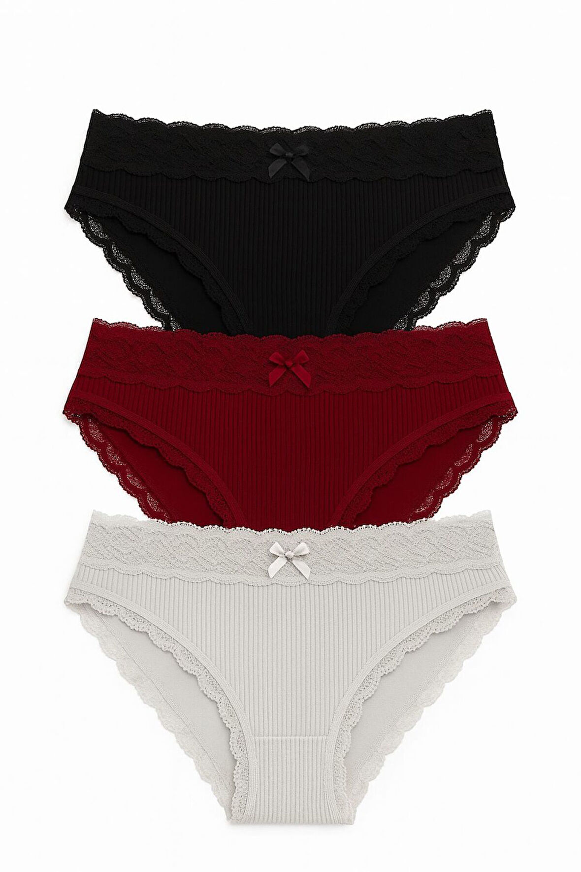 Beli Dantelli Bikini 3'lü Set