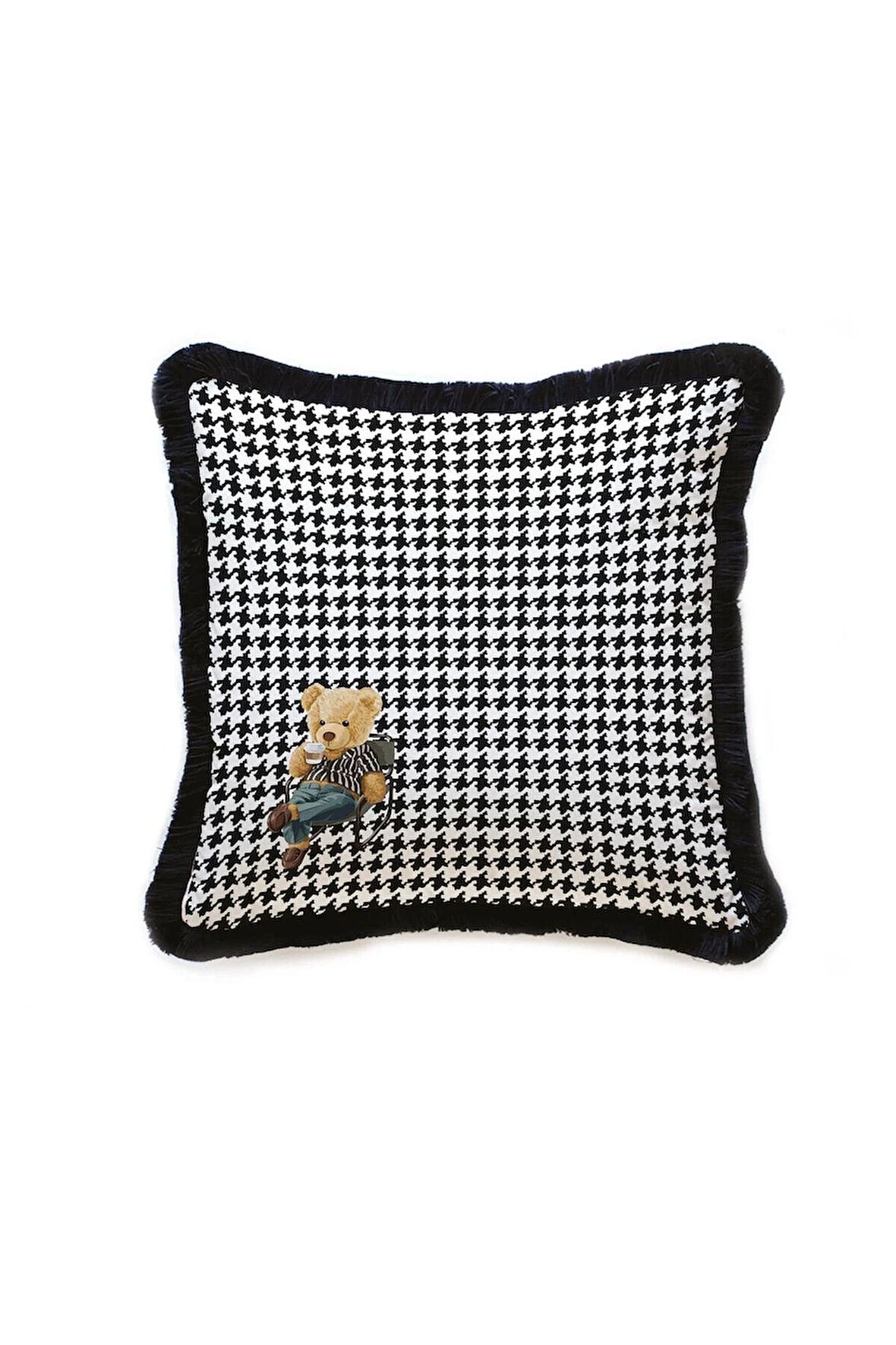 Picniker Teddy 2 Kadife Yastık/Kırlent (Dolgu Boncuk Elyaf, Ulusl. Yıkama Ve Solmama Sertifikası)