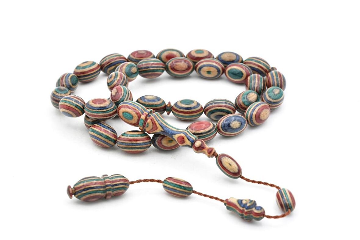 Usta İşi Özel Yapım Koleksiyonluk Beyzi Kesim Kafur Ağacı Tesbih 006