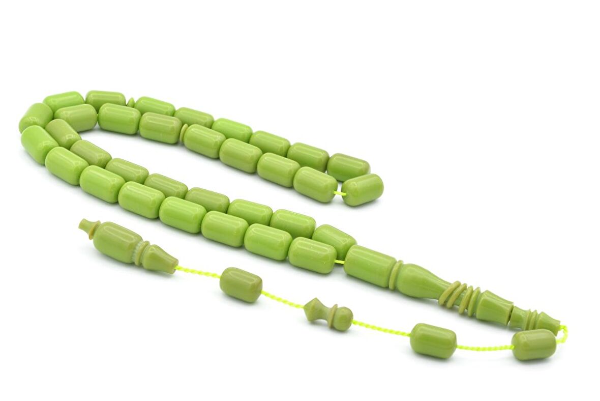 Muzaffer Dağ Usta İşi Yeşil Bowling Topu Katalin Tesbih