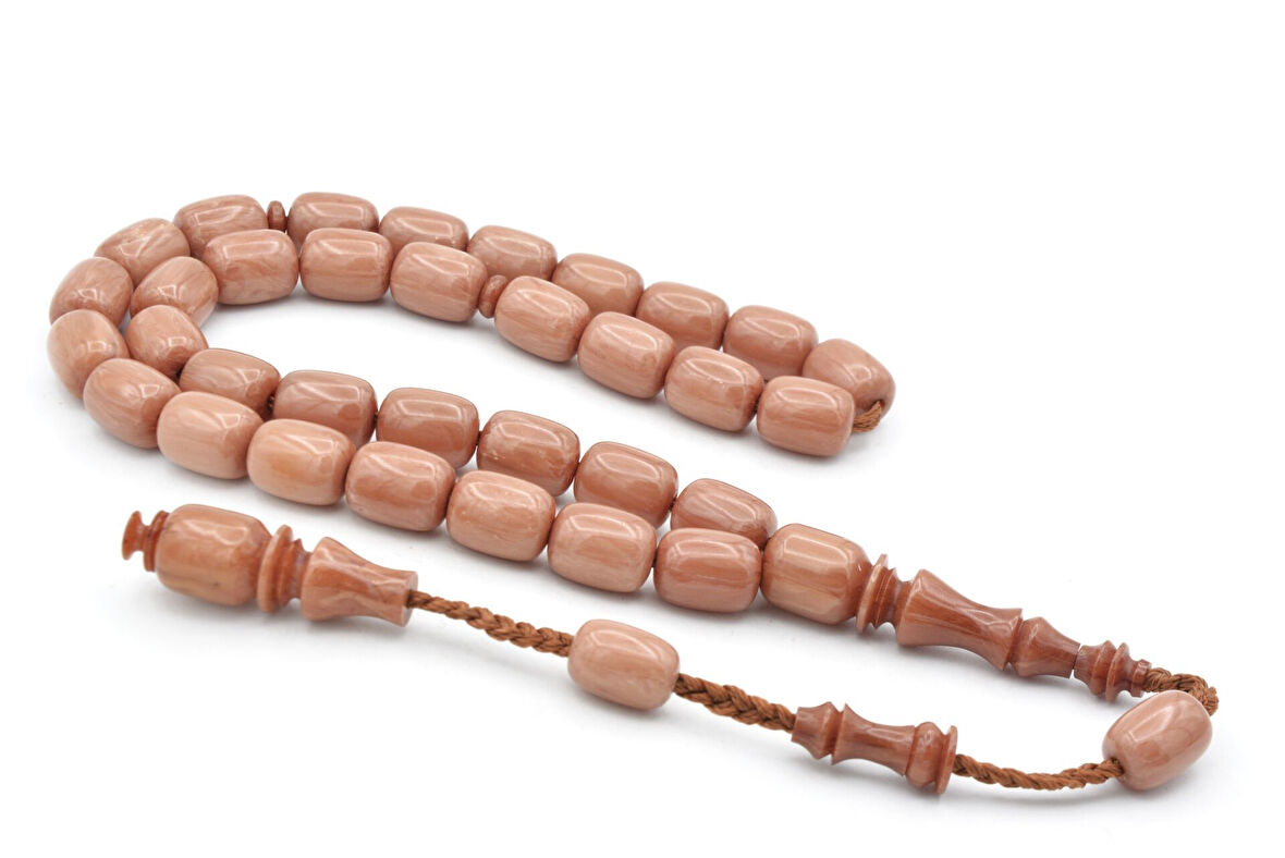 Hakkı Usta Yapımı Sistemli Kapsül Kesim Bej Katalin Tesbih