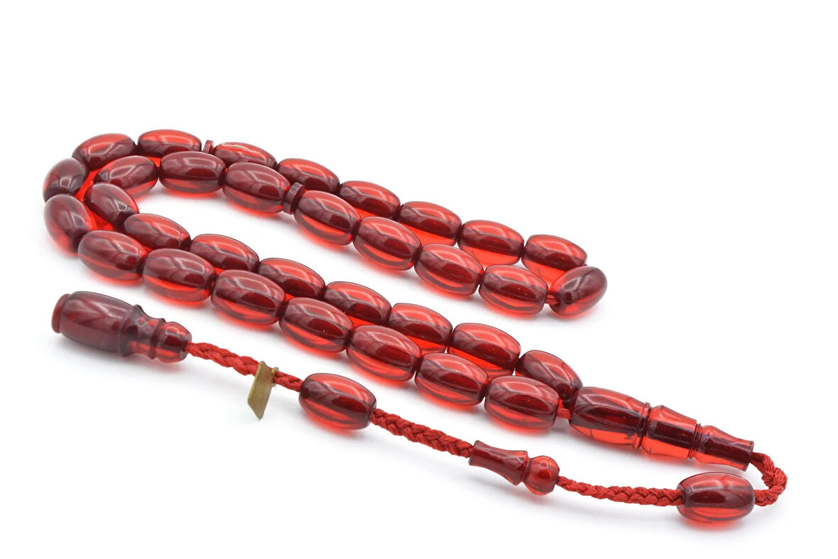 Cüneyd Hasan İmzalı Çift Çekim Kapsül Kesim Turuncu Katalin Tesbih